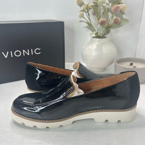 Vionic Kensley Patent Leather Loafer Slip On Black H9623L2001 Women's 8.5 W NWB - Picture 6 of 10